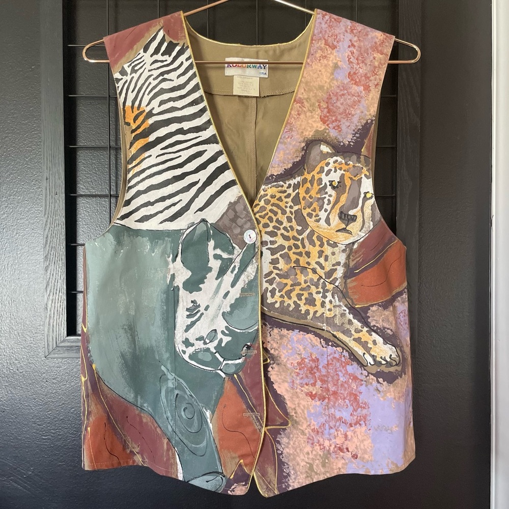 Vintage Hand painted vest